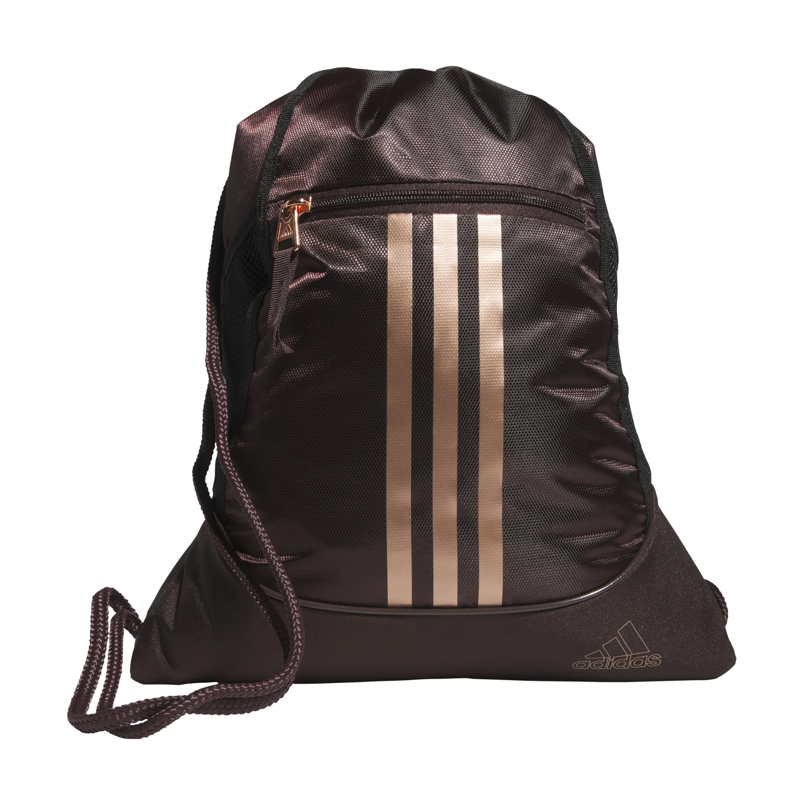 adidas Alliance Sackpack, Drawstring Backpack, Lightweight Small Gym Bag for Women and Men, Black, One Size